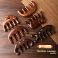 thumbnail image 3 of Peine de masaje para el cabello de palisandro, peine de acupuntura con cabeza esférica de cinco dedos, esqueleto de dientes anchos, cabello de madera real para masaje de cuero cabelludo y spa de cabez, 3 of 4