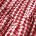 thumbnail image 5 of Gbsyewxs Womens Skirts Midi Skirt High Elastic Waist Plaid Pleated A Line Casual Women'S Skirts Red, 5 of 7