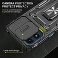 thumbnail image 4 of Motorola Moto G Play 4G 2024 Case with Lens Protection,Ring Holder Cover with Camera Cover & Kickstand Military Grade Shockproof Heavy Duty Protective Support Magnetic Car Mount Holder,Black, 4 of 7