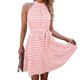 thumbnail image 2 of Vestido Halter Sin Mangas A Cuadros,Vestido Halter Sin Mangas A Cuadros Sin Mangas Con Volantes Vestido Corto A Cuadros Halter Calidad En La Que Puedes Confiar, 2 of 6