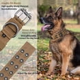 thumbnail image 3 of (XL, Marrón) Collar táctico para perros, collar militar ajustable de nailon para perros medianos y grandes para entrenamiento., 3 of 5