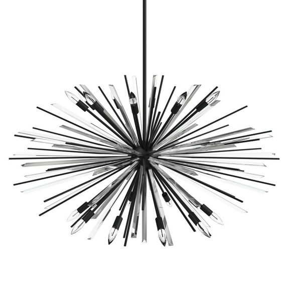 Avenue Lighting Hf8200 Palisades Ave. 18 Light 60" Wide Sputnik Chandelier - Black