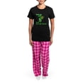 thumbnail image 4 of CafePress - Kiss Me Clover Funny Irish Women's Dark Pajamas - Women's Short Sleeve Print T-Shirt and Pants Dark Cotton Pajama Set, 4 of 7