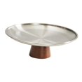 thumbnail image 4 of Frutero con pedestal, cuenco decorativo con base de madera, bandeja para servir comida, para mesa, hogar, cocina, encimera, decoración de oficina. L, 4 of 8