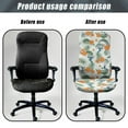 thumbnail image 4 of Whosucclay Hummingbird Hibiscus Palm Leaf Print Office Chair Cover, Removable Office Chair Slipcover Thick Office Chair Seat Cover Slipcover Anti-Slip High Back Chair Slipcover with Elastic Bottom-L, 4 of 7