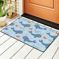 thumbnail image 3 of XMXY Area Rugs Doormat Outdoor Entrance, Cartoon Blue Narwhal Facecloth Non-slip Floor Mat Rug for Living Room Kitchen Sink Area Indoor,36"x24", 3 of 9