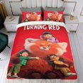thumbnail image 4 of Turning Red Conjunto de sábanas temático, trío de piezas, cómodo y amigable con la piel, diseño único, regalo de decoración para el hogar para familiares, amigos y fans,135cm *200cm, 4 of 6