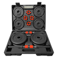 thumbnail image 1 of Set 2 mancuernas ajustables discos de metal con estuche 15kg Fuxion Sports FS15KGSET-01, 1 of 9