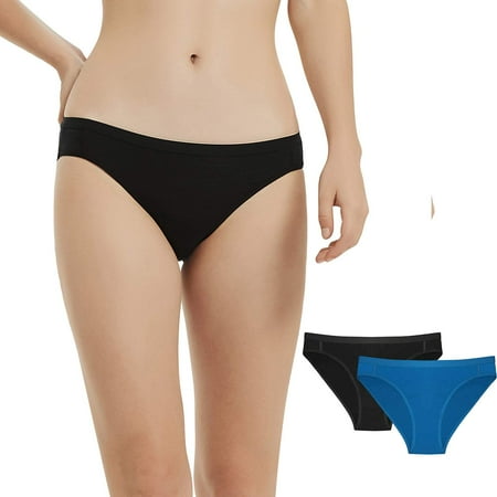 

Metarino 2 Pack Women s Athletic Underwear Panties Soft Merino Wool Sports Active Briefs Medium