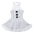 thumbnail image 3 of YiZYiF Kids Girls Christmas Santa Snowman Dance Dress Ballet Tutu Skirt Figure Skating Dancewear White 16, 3 of 7