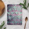 thumbnail image 4 of DesignSkinz Grungy Teal and Pink Damask Pattern Full-Body Skin Decal Wrap Cover for iPad Pro 12.9” 2nd Gen (A1670/A1671), 4 of 4