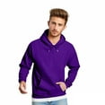 thumbnail image 2 of Men’s Hoodie Classic Red Pullover Sweatshirt Soft Fleece Adjustable Drawstring Hood Kangaroo Pocket Fall Winter Men Clothing,Size S-4XL, 2 of 5