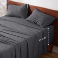 thumbnail image 1 of Juego de sábanas Bedsure GentleSoft Deep Pocket Queen, gris, 1 of 8