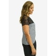 thumbnail image 6 of Jessica London Women's Plus Size Stretch Lace Neckline Top, 6 of 6