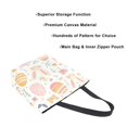 thumbnail image 3 of FORMRS Womens Canvas Tote Bag with Zipper Inner Pocket Shoulder Handbag, Pink Easter Eggs, 3 of 7