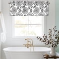 thumbnail image 2 of Vintage Pattern Curtain Valance for Windows Rod Pocket Drape Valence Window Treatments 2 Panels Short Curtains for Kitchen Windows Bathroom Bedroom,54 x 18 Inch, 2 of 5