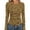 Khaki, variant on Bwndum Womens Long Sleeve Ribbed Top Pink, Slim Fit Crewneck Stretchy Casual Shirt with Abstract Tie-Dye Print,Size S