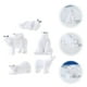 thumbnail image 5 of Juego de 15 figuras en miniatura de familia de osos polares, recuerdos de fiesta de invierno, adornos para tartas de osos polares para micropaisajes, decoración de macetas suculentas, 5 of 7
