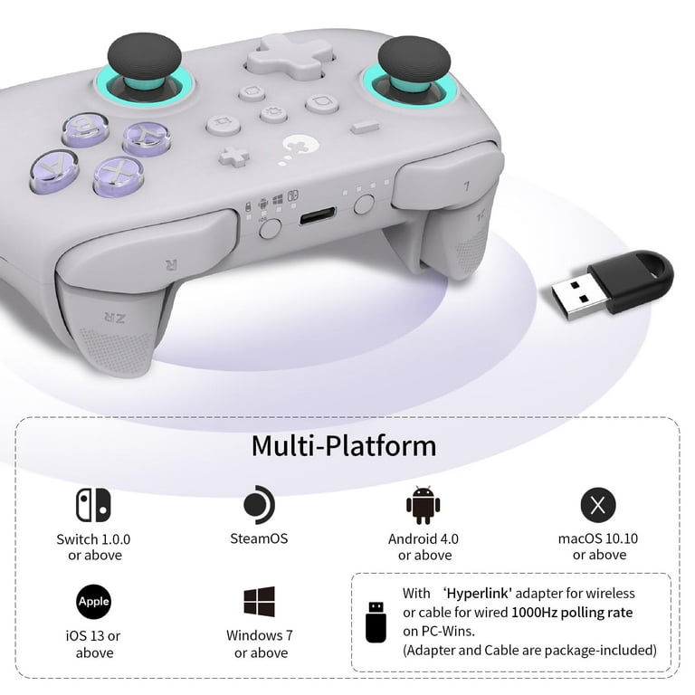 GuliKit KK3 Max, Kingkong 3 Max Controller with 4 Back Buttons, Hall  Joysticks and Triggers, Wireless for Switch OLED/PC/Android/MacOS/iOS/Steam  Deck,