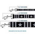 thumbnail image 3 of Buckle-Down Pet Leash, Dog Leash, Star and Three Stripes Black Gray, 4 Feet Long 1.0 Inch Wide, 3 of 6