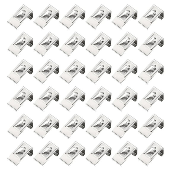 100Pcs Spring Turn Clip Hanger, Picture Frame Hangers Back Fasteners, Silver