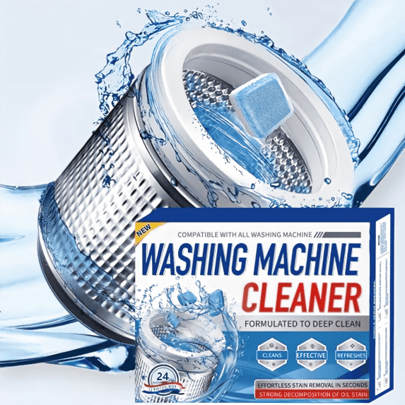 Washing Machine Cleaner Tablets, Washer Machine Cleaner Tablets, Deep Cleaning Effervescent Pods, 24-Count