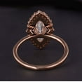thumbnail image 5 of Cora Jewellery 1.5 CT Marquise Moissanite Halo Engagement Ring For Women, 10K Rose Gold, 5 of 6