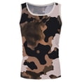 thumbnail image 2 of BUWTTED Men Tank Tops Summer Sleeveless Graphic Gym Sleeveless T Shirt Regular Fit with Round Neck Breathable Comfortable Brown Shirt L, 2 of 4
