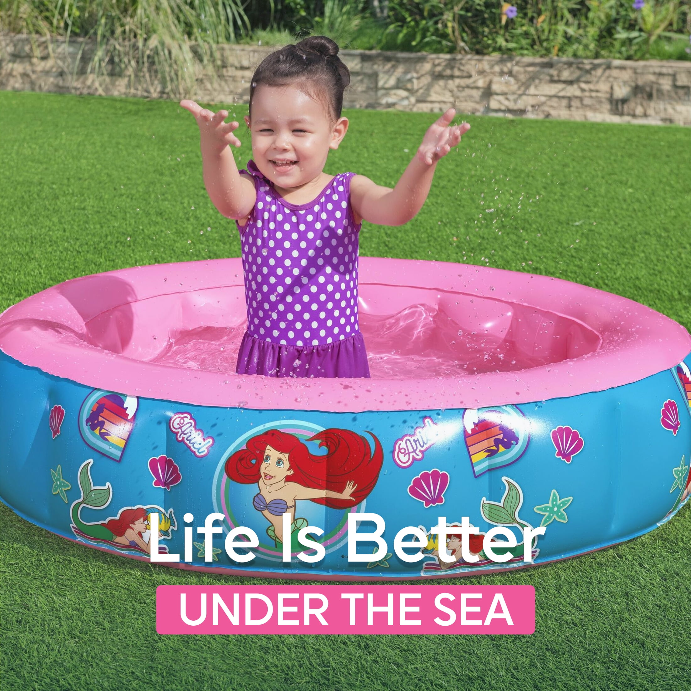 Disney Princess Little Mermaid Inflatable Above-Ground Kiddie Pool