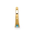 thumbnail image 4 of 14k Yellow Gold Ring with Aqua CZ Charm, 4 of 6