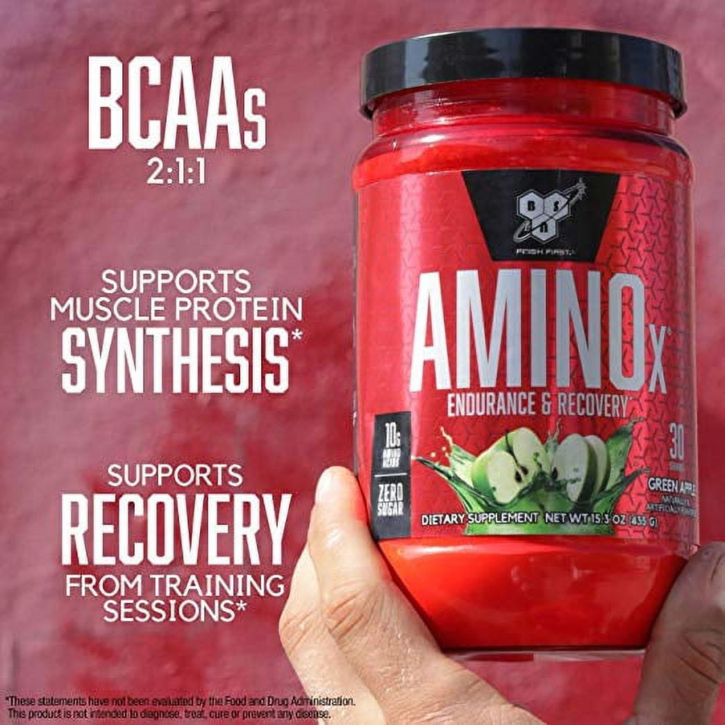 BSN Amino X Amino Acids + BCAA Powder, Tropical Pineapple, 30 Servings