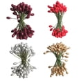 thumbnail image 2 of YINKUU Artificial Berries Decotation Christmas Wire DIY Simulation Double Headed Berry Small fruit Approximately 50pcs, 2 of 7