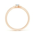 thumbnail image 2 of Angara Natural 0.06 Ct. Aquamarine Heart Ring in 14K Rose Gold for Women (Ring Size: 11.5), 2 of 8