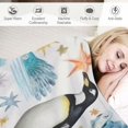 thumbnail image 3 of WERPE  Penguins Blanket Gift for Girls Boys, Jellyfish Throw Blanket Gift for Kids Super Cozy Lightweight Flannel Fish Throws Blankets for Bed Sofa Couch   White, 3 of 6