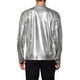 thumbnail image 3 of INSPIRE CHIC Camisetas de Hombre de Cuello Redondo de Manga Larga Brillante Top M Plata, 3 of 7