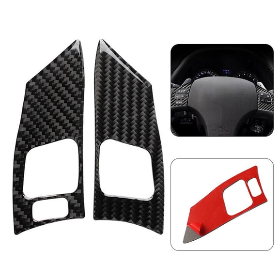 Carbon Fiber Steering Wheel Button Cover Trim For Lexus Is250 300 350 2006-2012