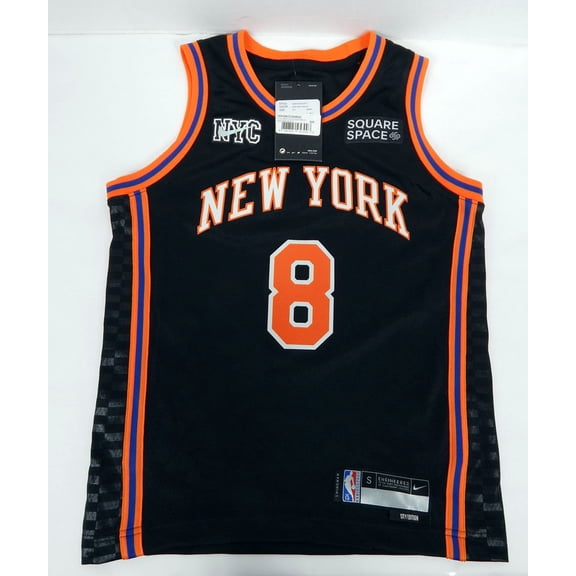 2021-22 Kids New York Knicks Kemba Walker #8 Swingman Black Jersey Nike S