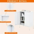 thumbnail image 6 of Metal Storage Cabinet with Mesh Doors and Adjustable Shelves – Steel Display Locker, 6 of 15