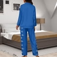 thumbnail image 7 of Kuiaobaty Funny Cat Print Womens Pajamas Set Long Sleeve Sleepwear Button Down Nightwear Soft Pajamas Lounge Sets, 2XL, 7 of 7