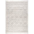 thumbnail image 3 of Ansley Moroccan Lattice Tassel Area Rug, 6'7" x 9', Light Grey, 3 of 9
