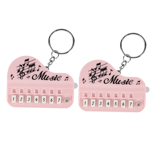 Miangastore 2Pcs Piano Keychain Mini Piano Keyboard Keyring Instrument Bag Hanging Pendant Charm