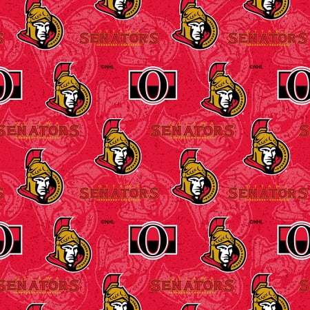Ottawa Senators Cotton Fabric with Tone on Tone Print and Matching Solid Cotton Fabrics