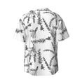 thumbnail image 7 of Picia Lavender Flowers Men's Linen Shirts Short Sleeve Cuban Beach Shirts Casual Shirts Button Down Shirt for Men Beach Summer Wedding Shirt-Small, 7 of 7