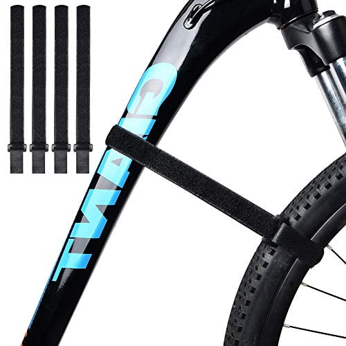Rjdzxia 4 Pieces Reusable Bike Wheel Strap Adjustable Bike Wheel Stabilizer Bicycle Accessories for Bike Rack Accessories to Keep The Bike Wheel from Spinning 