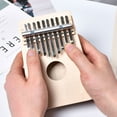 thumbnail image 2 of Kalimba 10 Keys Thumb Piano Beginner Child Pocket Five Fingers Wood Portable Instruments 17 Professional, 2 of 6