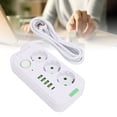 thumbnail image 1 of Adaptador De Enchufe De Viaje Europeo, Diseño De Clavija De 45 Enchufe UE 110-250V 3 Salidas Regleta De Alimentación UE Amplia Aplicación Para Oficina, 1 of 7