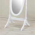 thumbnail image 2 of Traditional Queen Anna Style Wood Floor Cheval Mirror, Cherry Finish, 2 of 6