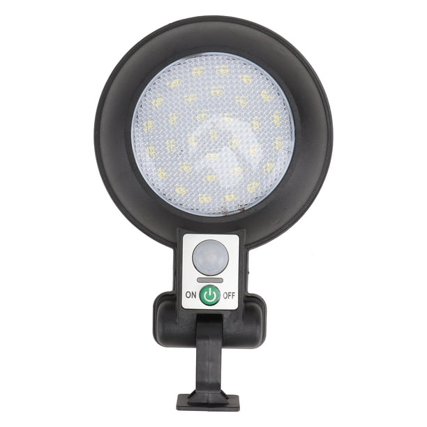 Lámpara solar LED impermeable para pared de jardín, luz de pared con detección de movimiento (negra)