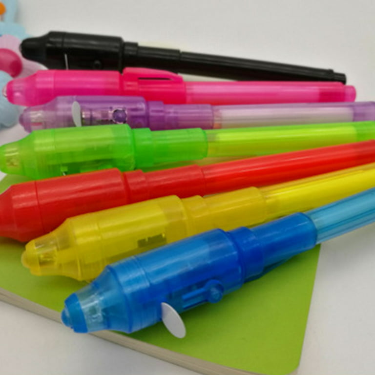 Faburo 7pcs Invisible Ink Pen Security Marker Pen Magic Pen With Uv Light
