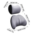 thumbnail image 3 of Car Lumbar Support Pillow and Car Neck Pillow Kit, Ergonomic Car Seat Headrest Neck Rest Cushion Lumbar Support Pillow, Memory Foam & Breathable Removable Cover for Neck Back Pain Relief, 3 of 5